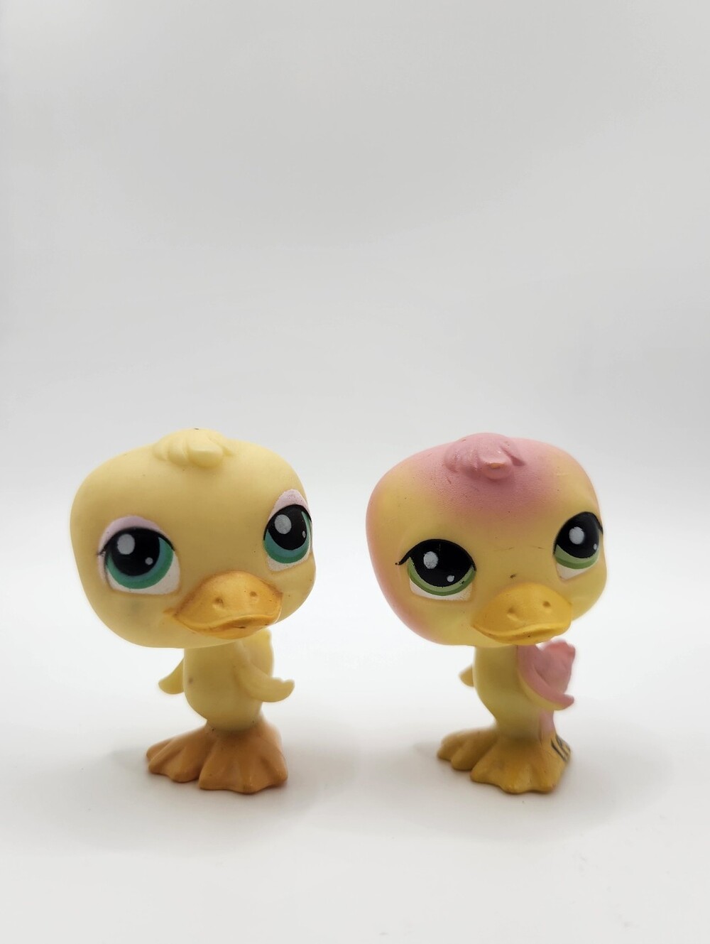 Littlest Pet Shop Authentic LPS Ducks #150 #1002 Pink Teal Green Duckling Bird